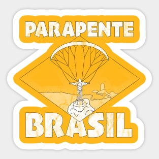 Parapente Brasil - Paraglide Brazil - Grunge Sticker